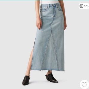 NWT Levi's Light Blue Denim Maxi Skirt
